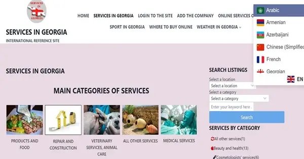 "SERVICES IN GEORGIA"