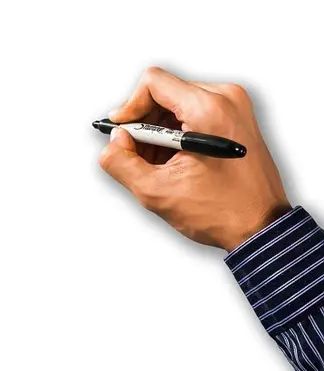 A pen in hand is a symbol of contacts with the site administrator