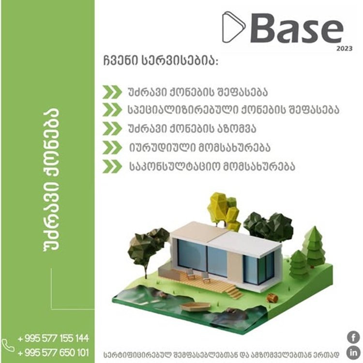 Valuation of business, real estate and movable property and inventory in Georgia.